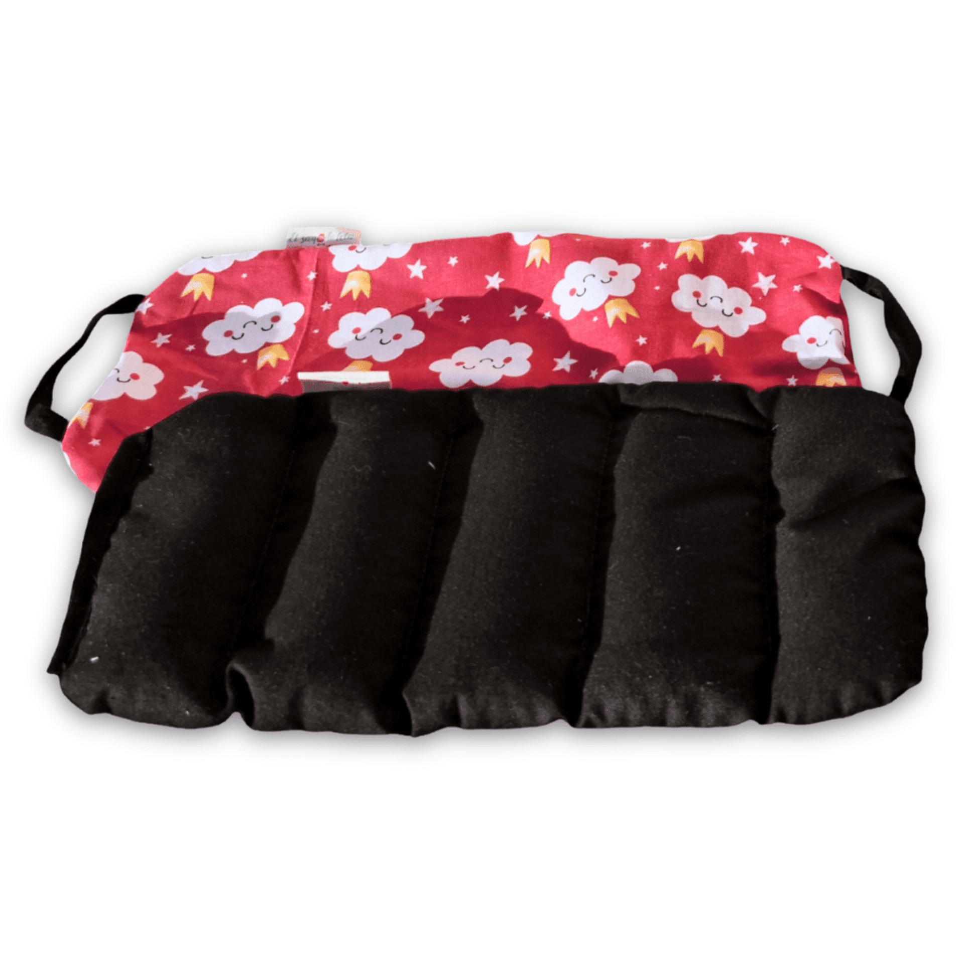 Saquín · Saco térmico multiusos con funda-bolsa lavable · Estampado Nubes rosa - 2