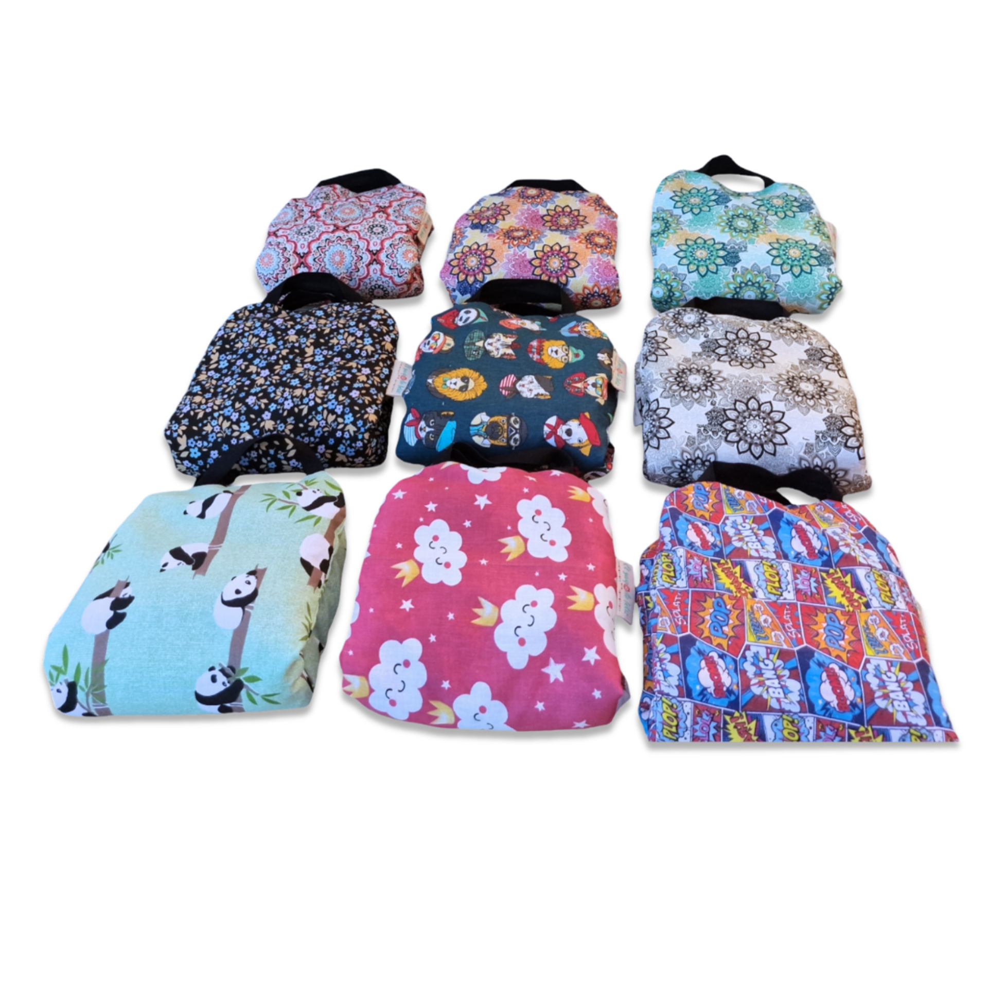 Saquín · Saco térmico multiusos con funda-bolsa lavable ·Estampado Mandalas gris - 3